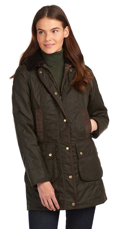 Barbour Womens Bower Wax Cotton Jacket Olive Lwx0534ol71 Red Rae