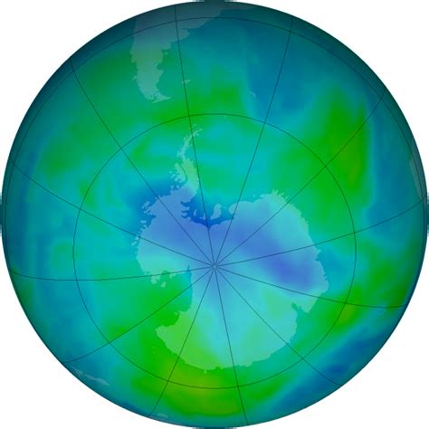 Ozone Hole Watch Southern Ozone Map For 03 March 2015