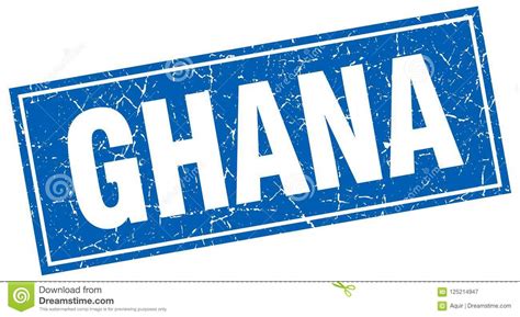 Ghana Stamp Stock Vector Illustration Of Blue Banner 125214947