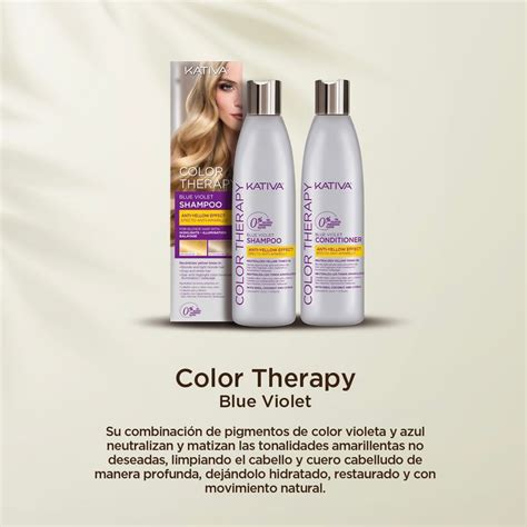 Kativa Shampoo Color Therapy Blue Violet Cuidado Del Color 250 Ml Aruma