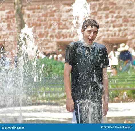 Cooling Off At The Water Park Stock Photo Image Of Park Playing 8433014