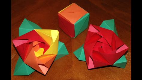 Origami Rose Cube Tutorial How To Make An Origami Magic Rose Cube