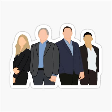Characters From The Famous Ncis Sticker For Sale By Emily Box Redbubble