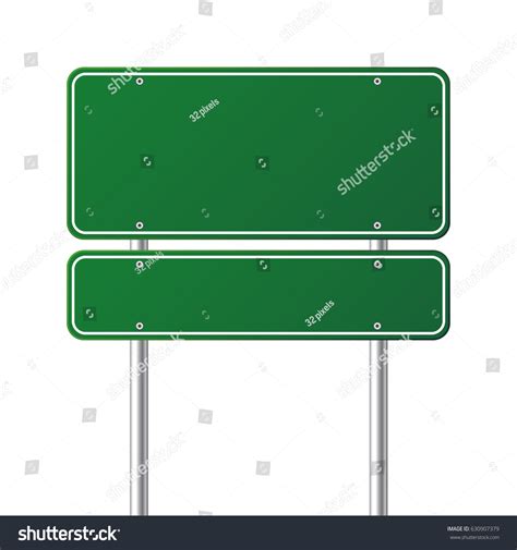 Road Traffic Green Signboard Place Textvector Stock Vector 630907379