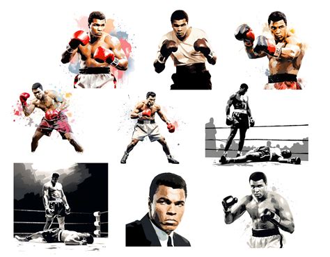 Muhammad Ali 16 PNG Bundle Muhammad Ali Cliparts Muhammad Ali Art