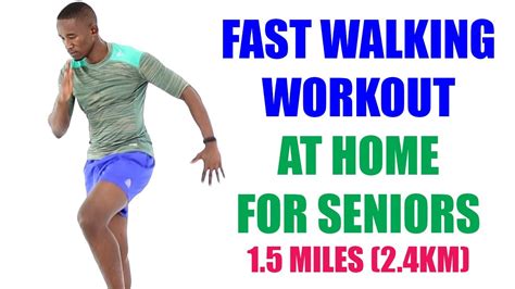 20 Minute Fast Walking Workout At Home For Seniors 15 Mile Walking