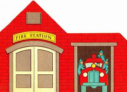 Cartoon Fire Station Clip Department Clipart Cliparts