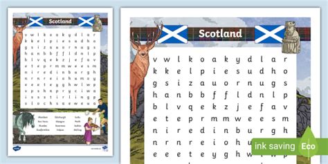 Scotland Word Search Teacher Made Twinkl
