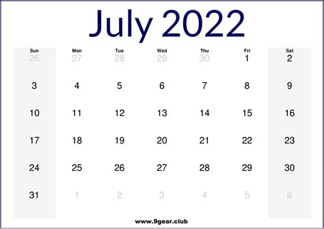 July 2022 Us Calendar Printable Printable Calendars Free