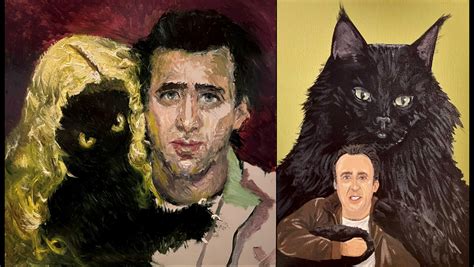 Preview The Art Show Entirely Inspired By Nicolas Cage And His Cat