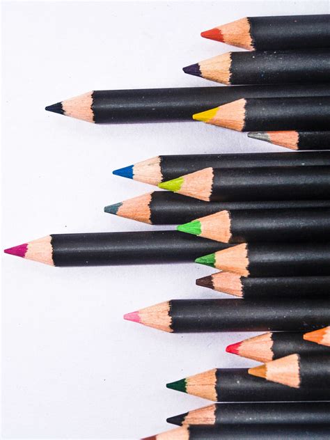 Close Up Color Pencils Isolated Free Stock Photo Public Domain Pictures