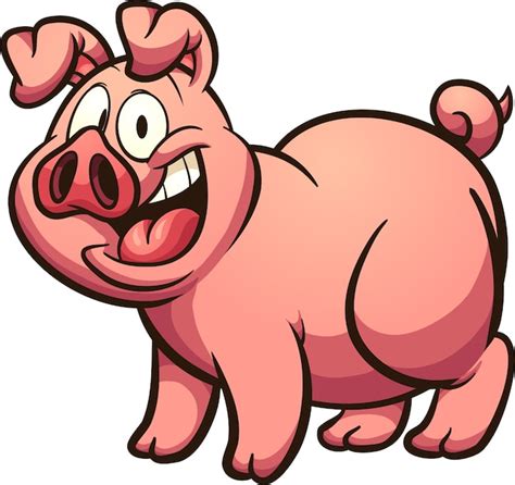 Premium Vector Cartoon Pig