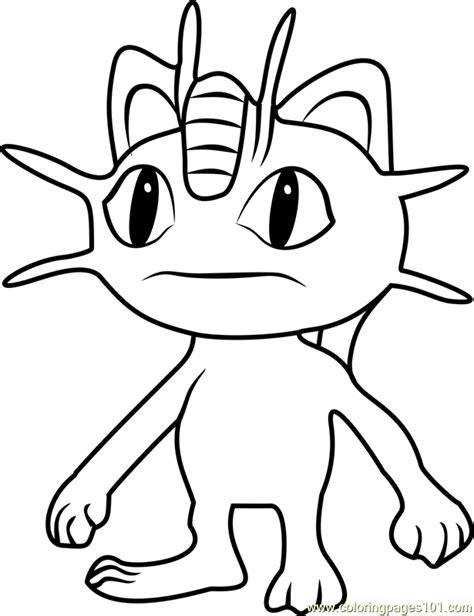 Meowth Super Coloring Pokemon Coloring Pages Cute Coloring Pages Hot