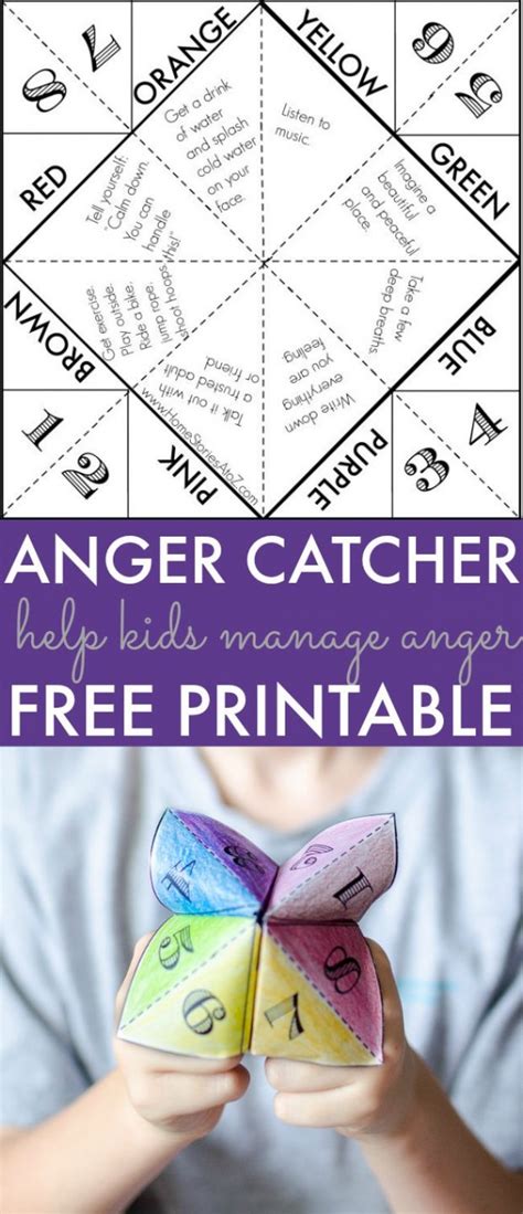 Help Kids Manage Anger Free Printable Game