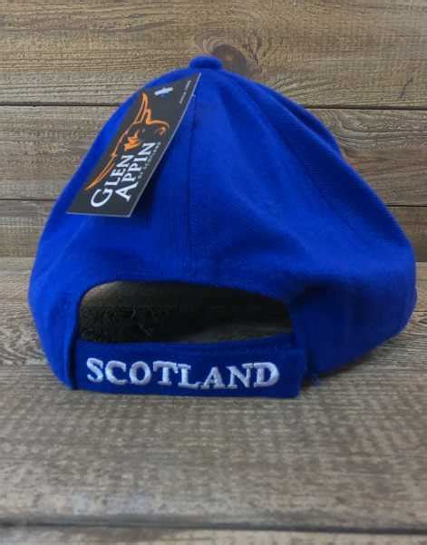 Scotland Baseball Cap Blue Red Trim Scotlands Bothy