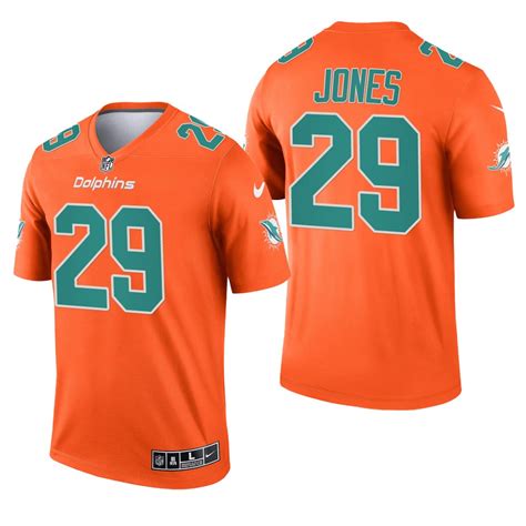 Brandon Jones Miami Dolphins Orange Jersey Inverted Legend Men’s Gear4fansports