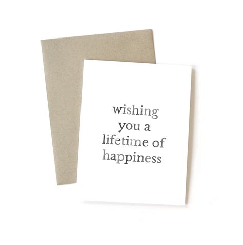 Wishing You A Lifetime Of Happiness Greeting Card Etsy