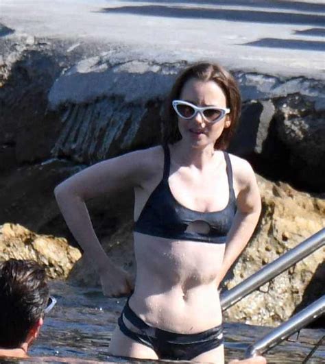 Lily Collins In A Bikini At The Hotel Regina In Ischia Italy July
