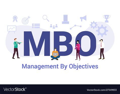 Mbo Management Objectives Concept With Big Vector Image