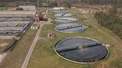 Wastewater Treatment Plant Aerial View Of Sewage Stock Photo Image Of