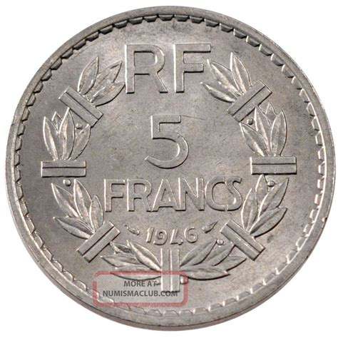 French Coin Provisional Government 5 Francs