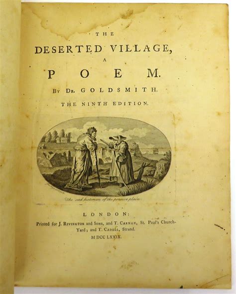 The Deserted Village A Poem By Oliver Goldsmith The Ninth Edition 1779 From Attic Books
