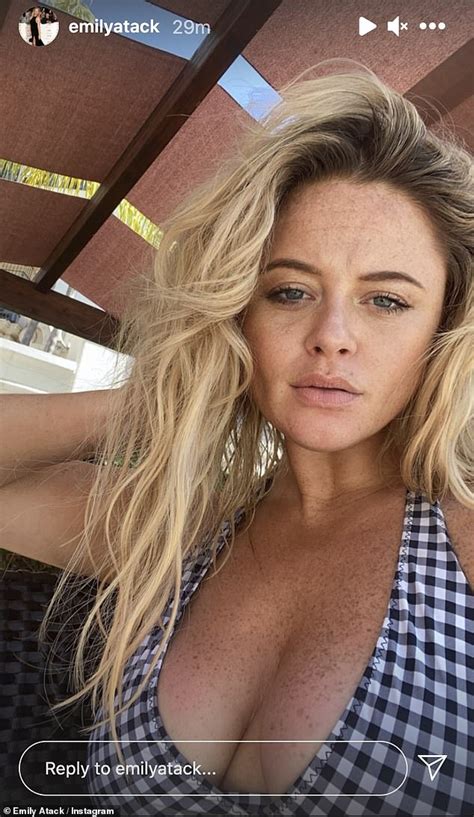 Emily Atack Showcases Her Enviable Curves As She Wows In A Gingham Bikini In Sizzling Snaps