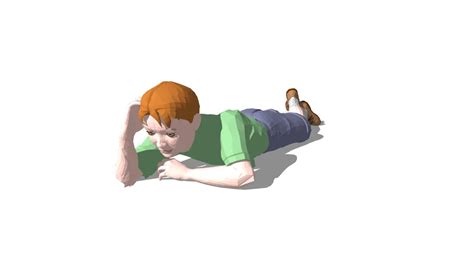 Kid Lying On Stomach 3d Warehouse