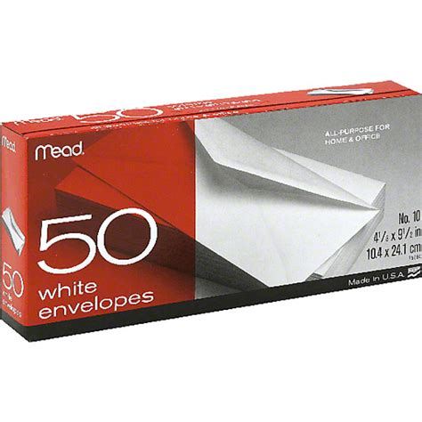 Mead Envelopes White No 10 Buehlers