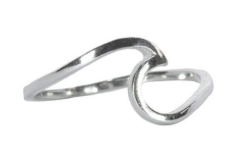Plain Silver Rings 14k Solid Gold Rings Pura Vida Wave Ring Wave