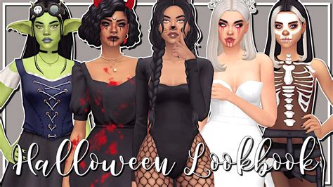 The Sims 4 Halloween Lookbook 2021 🎃👻 Maxis Match Cc Links Youtube