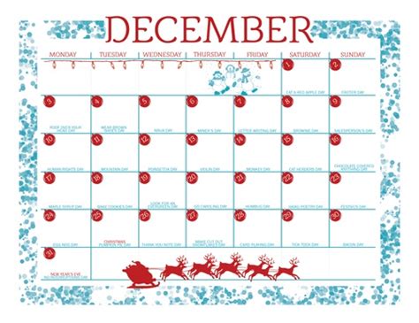Printable December Calendar Free Printable December Calendar