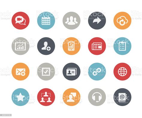 Business Network Icons Classics Stock Illustration Download Image Now