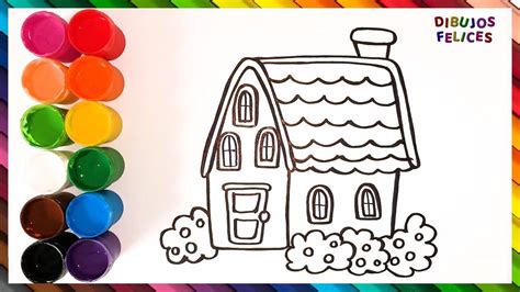 Cómo Dibujar Y Colorear Una Casa Draw A House Videos Para Niños