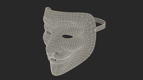 Anonymous Mask With Teardrop 3d Model Turbosquid 1771346