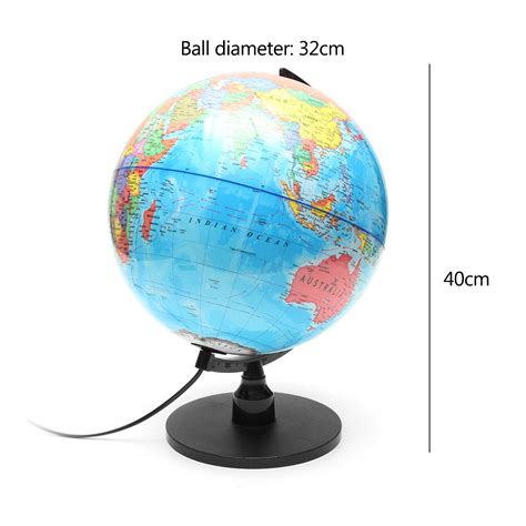 Universal Led World Globe Rotating Swivel Map Of Earth Atlas Geography