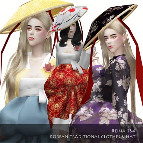 Reinats4korean Traditional Clothes And Hat 10 And 7 Swatches New Mesh