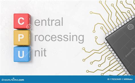 Central Processing Unit Cpu Concept Illustration Stock Illustration