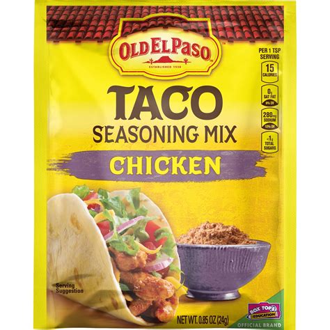 Old El Paso Chicken Taco Seasoning Mix 85 Oz Packet