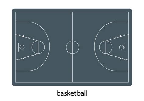 Best Basketball Court Overhead Illustrations Royalty Free