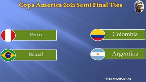 Copa America 2021 Semi Final Schedule YouTube