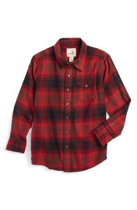 Red And Black Plaid Adds A Classic Touch To This Soft Flannel Shirt
