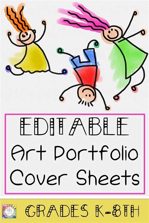 Editable Art Portfolio Cover Sheets Art Lessons Middle School Art