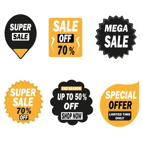 Premium Vector Promotion Sale Labels Best Offers