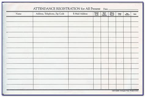 Church Attendance Form Template Form Resume Examples Alodxpzo1g