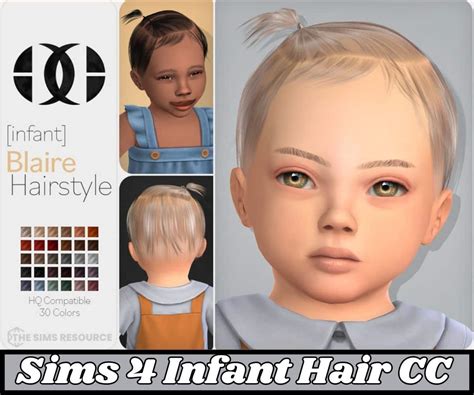23 Adorable Sims 4 Infant Hair Cc Pigtails Baby Hair Braids And More