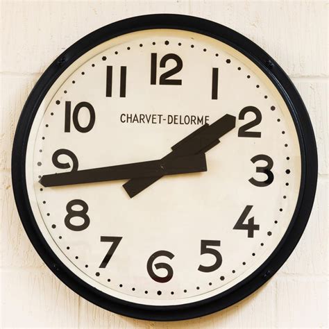 Art Deco Large French Electric Wall Clock For Sale At 1stdibs
