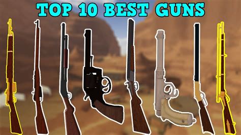 Top 10 Best Guns Roblox Westbound Youtube