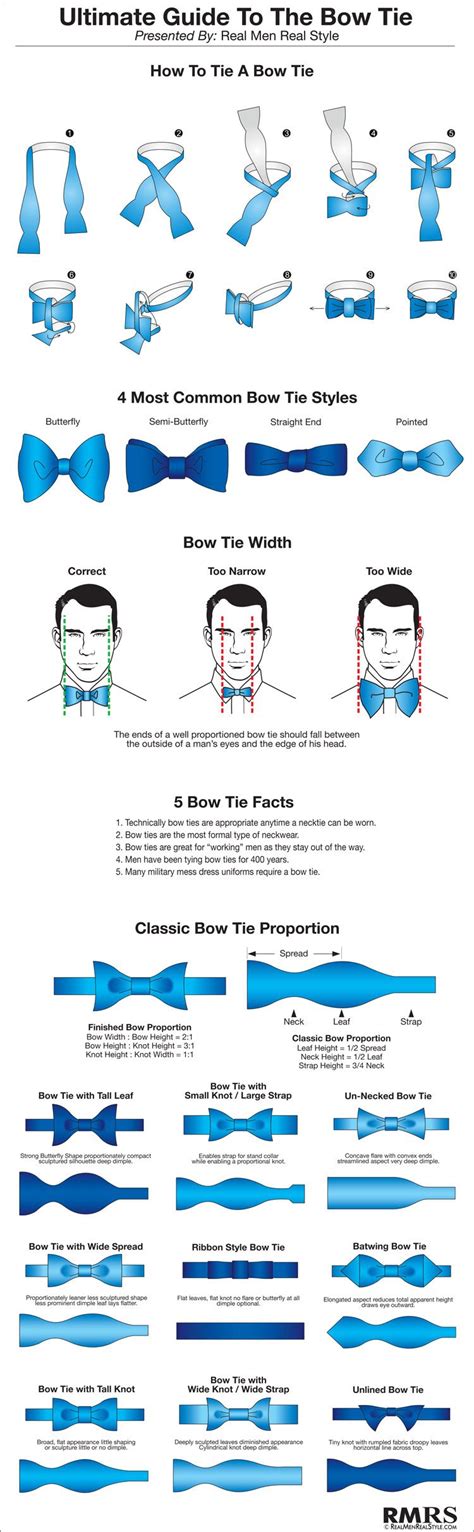 Ultimate Guide To The Bow Tie Bow Tie Infographic How To Tie A Bowtie