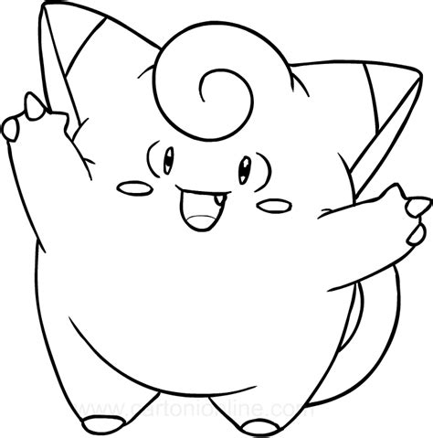 Clefairy Page Coloring Pages